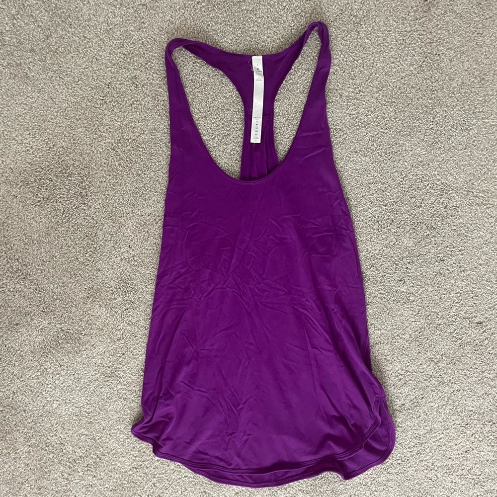 Lululemon long purple tank top size 6